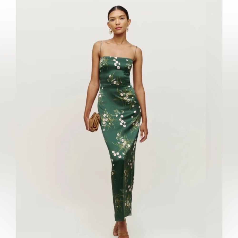 Reformation Frankie Floral Silk Maxi Dress